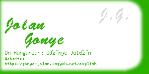 jolan gonye business card